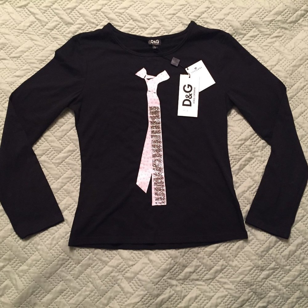 Dolce & Gabbana Vintage 1996 shirt, Rhinestone tie